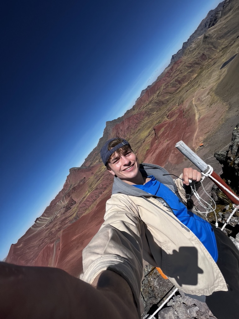 Ed on a rocky mountain ridge